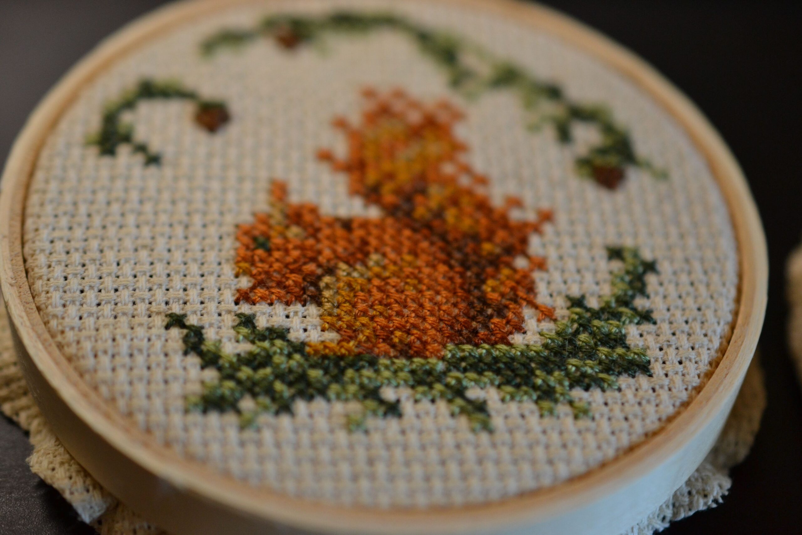 cross stitch squirrel